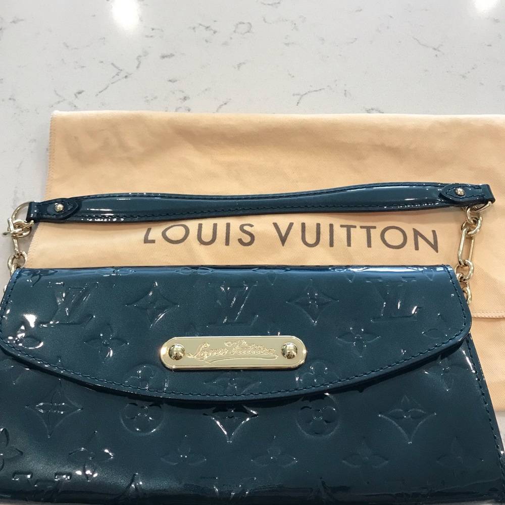 LOUIS VUITTON Blue Monogram Vernis Sunset Blvd